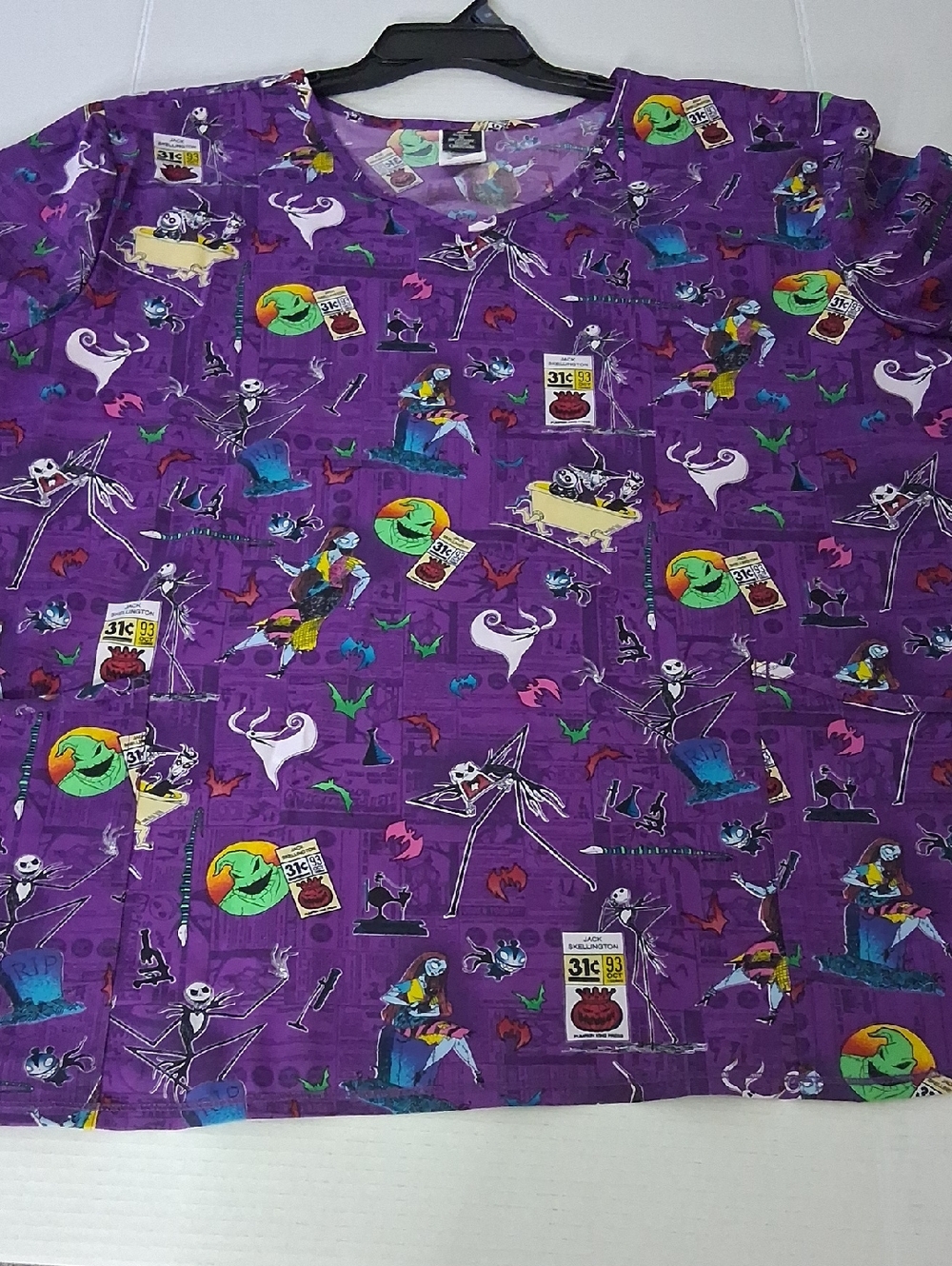 Disney"Tim Burtons A Nightmare Before Christmas" Scrub Top!